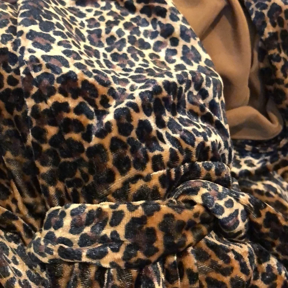 J. Crew Velvet Leopard Wrap Dress 0